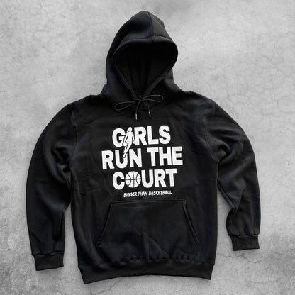 Girls Run The Court - Hoodie - Black