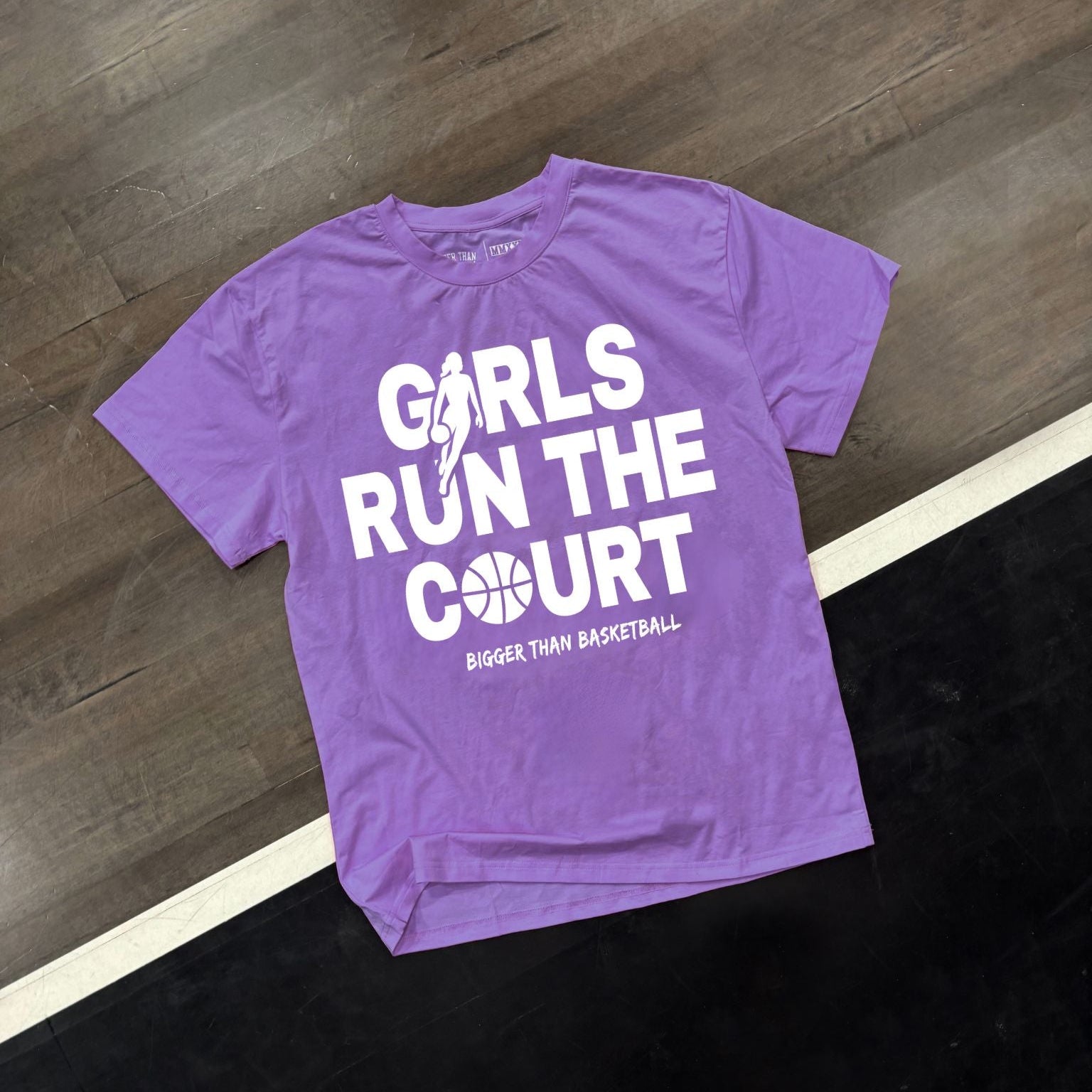 Girls Run The Court - T-Shirt - Purple