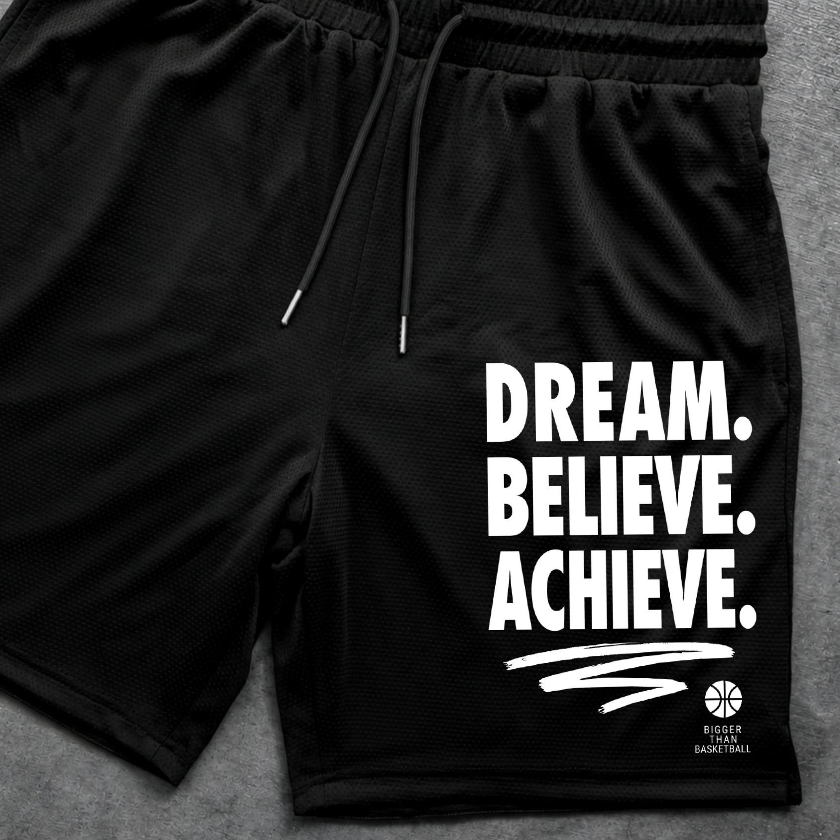 Dream. Believe. Achieve. - Shorts - Black