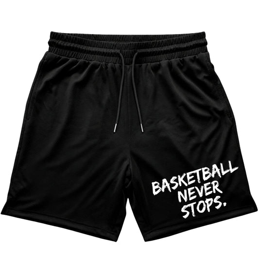 Basketball Never Stops - Shorts - Black