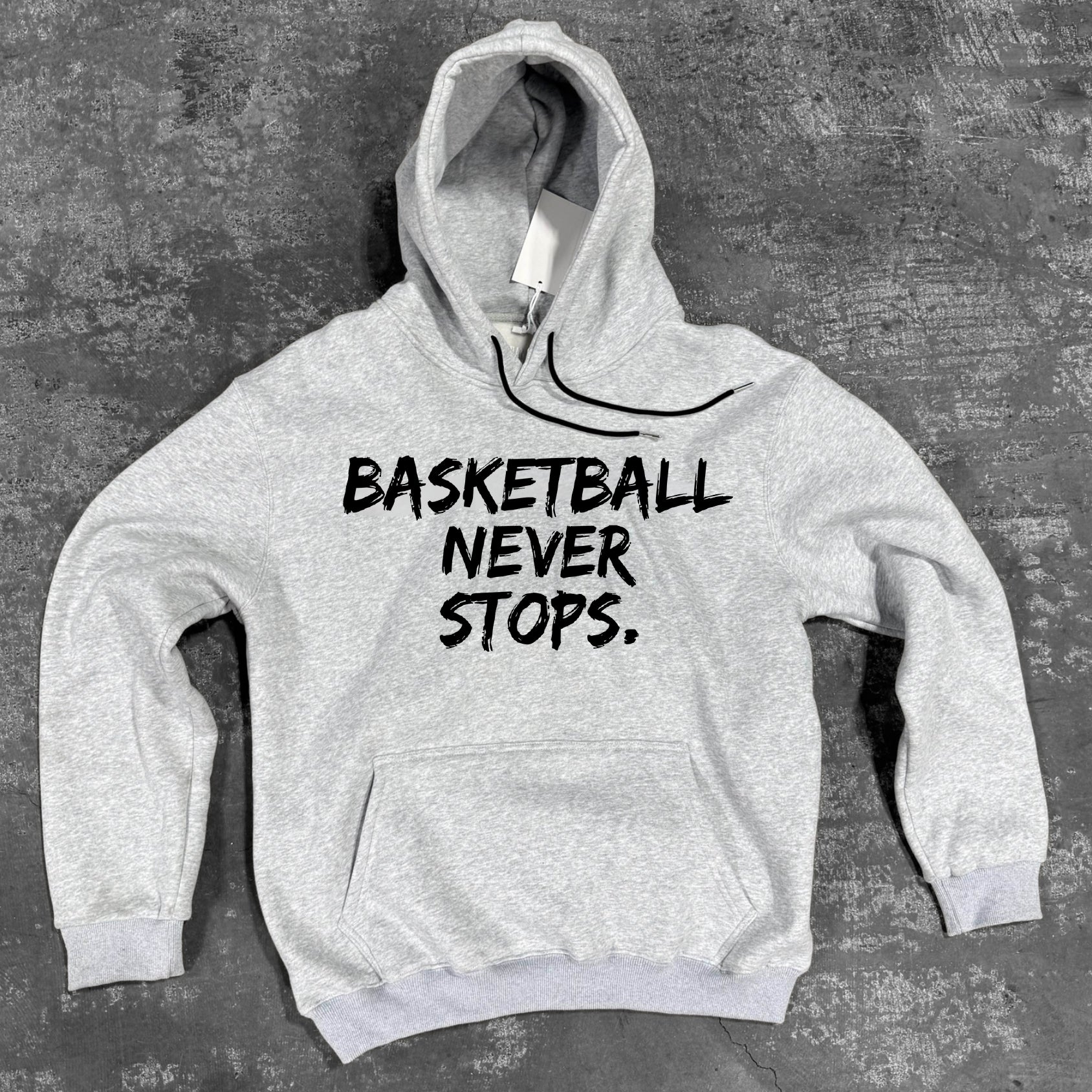 Basketball Never Stops - Hoodie - Grey