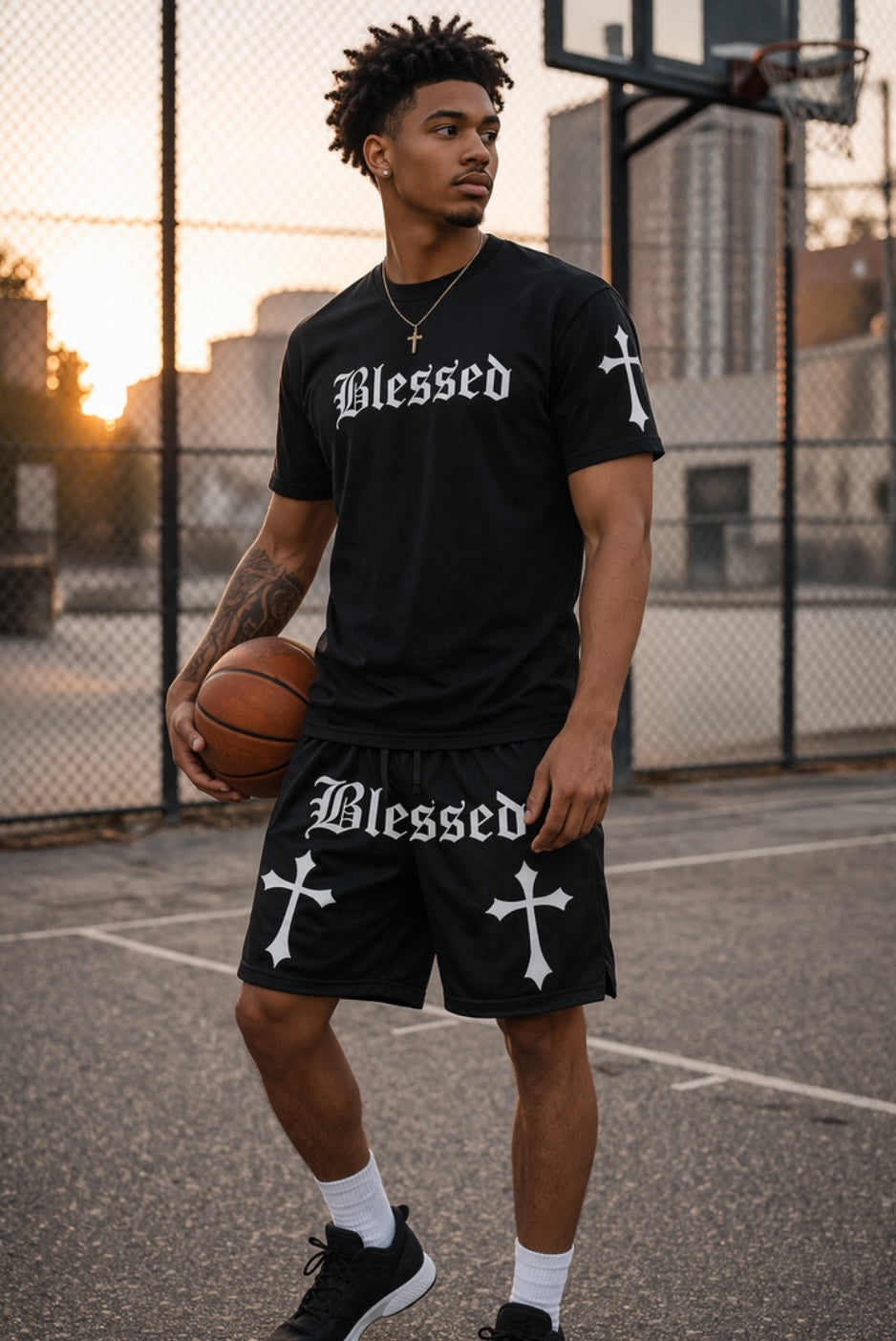 Blessed - Shorts - Black