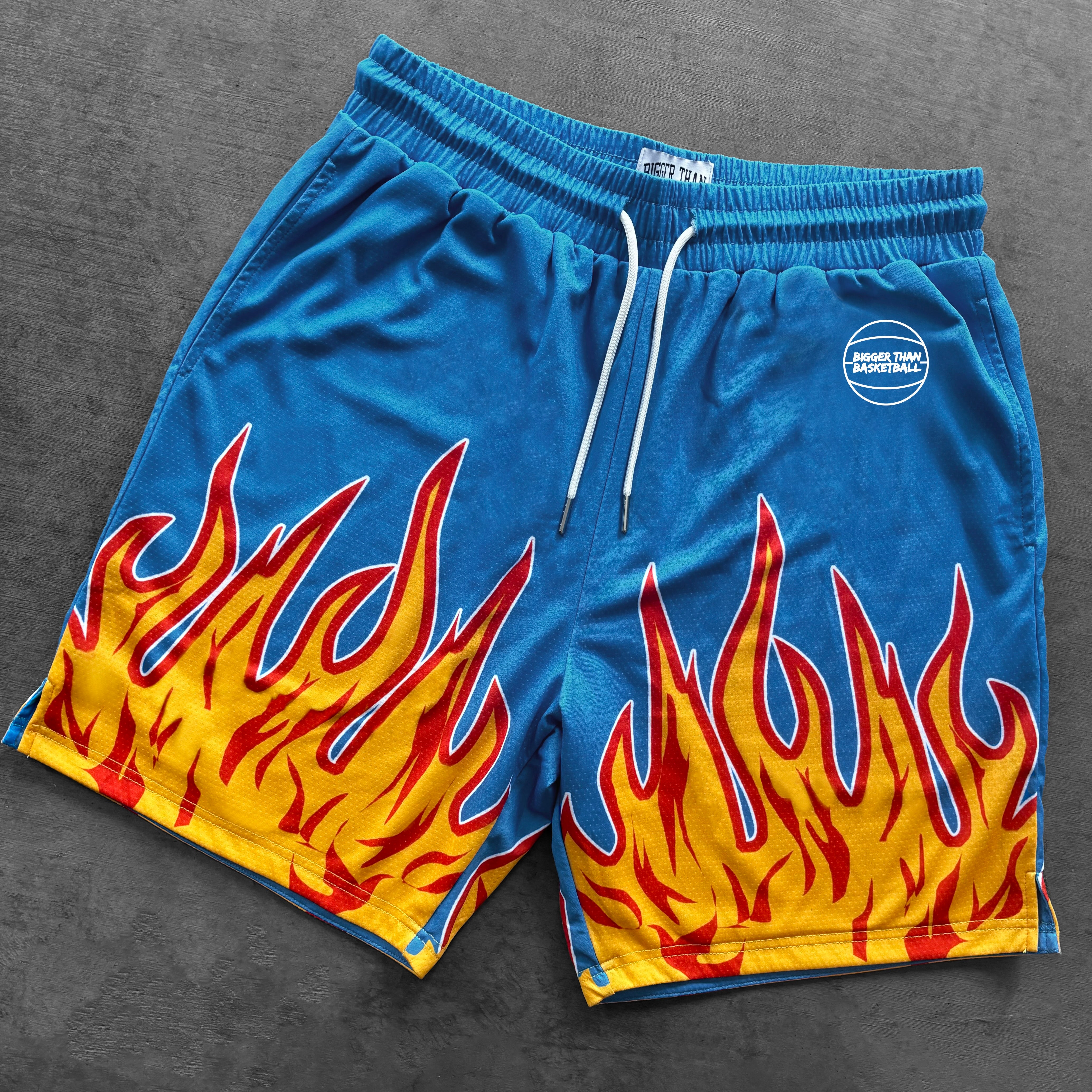 Flame - Shorts - Blue