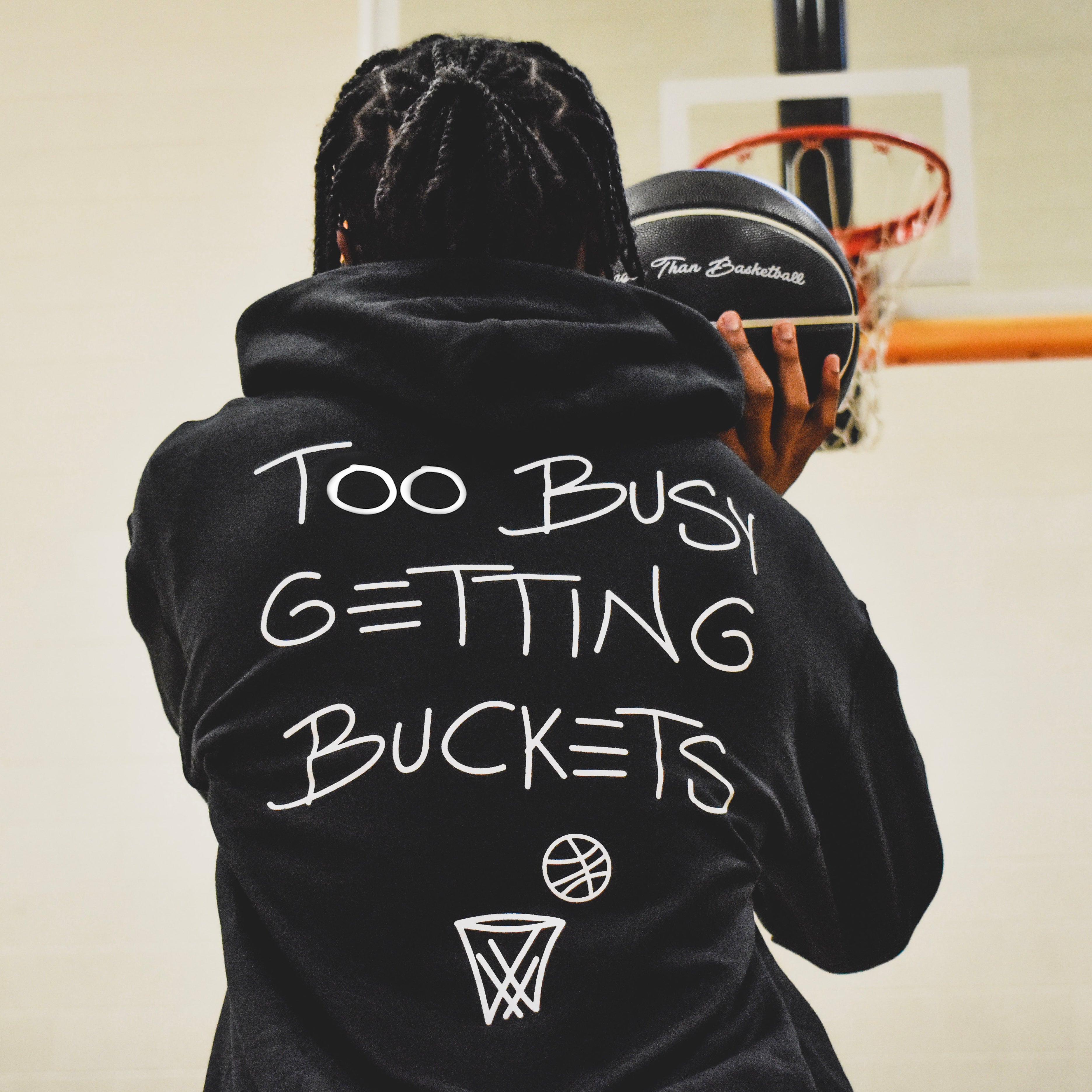 Too Busy Getting Buckets - Hoodie - Black