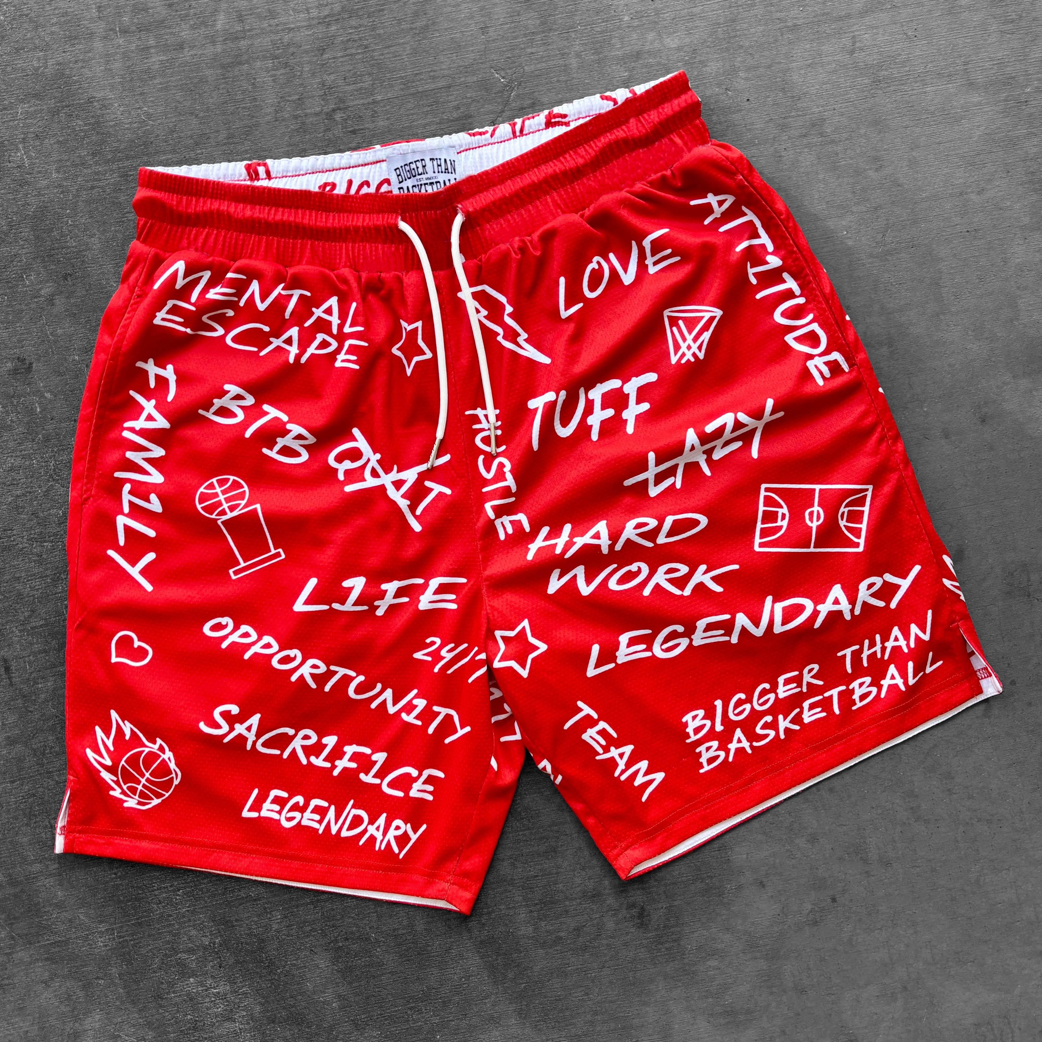 Emotions - Reversible Shorts - Red / White