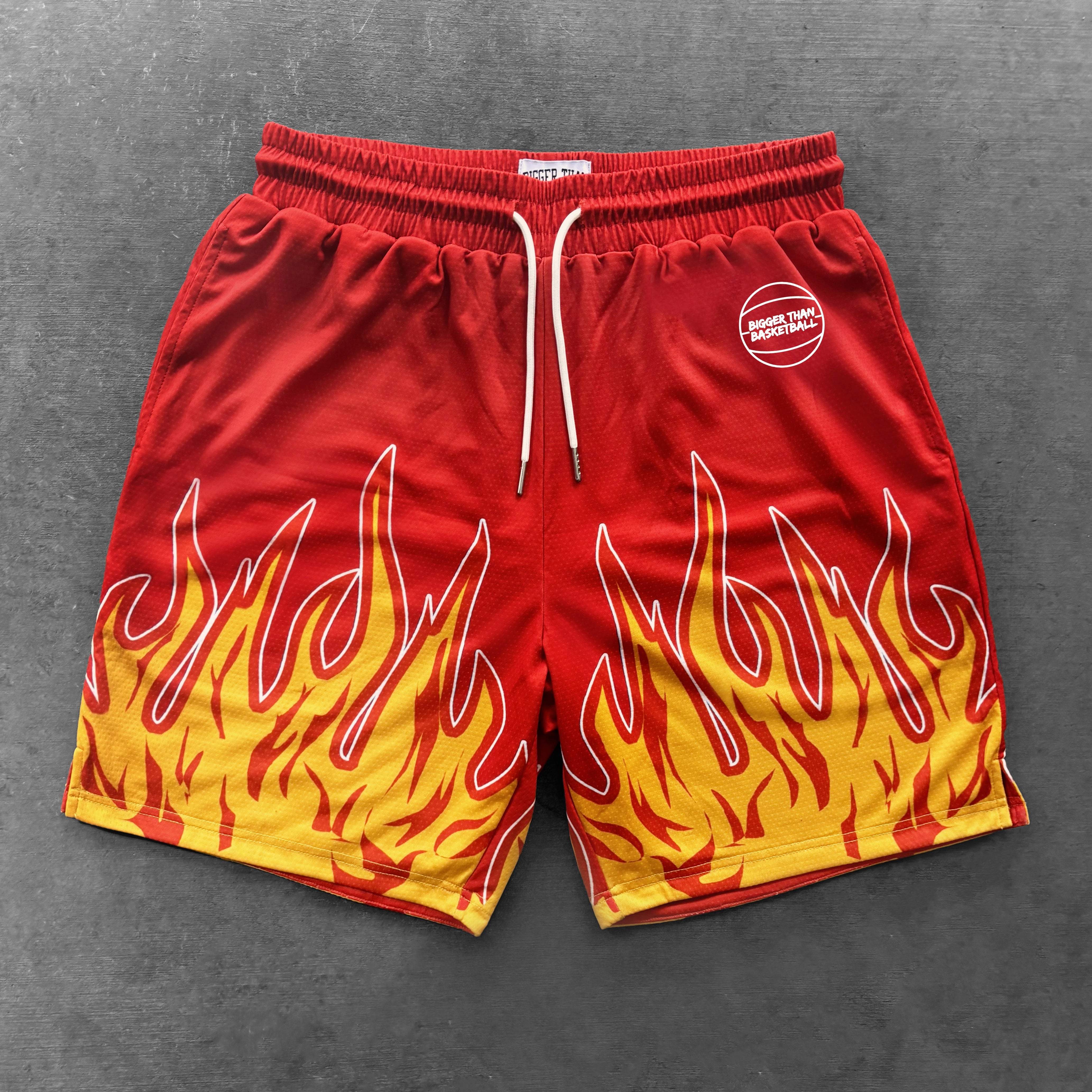 Flame - Shorts - Red