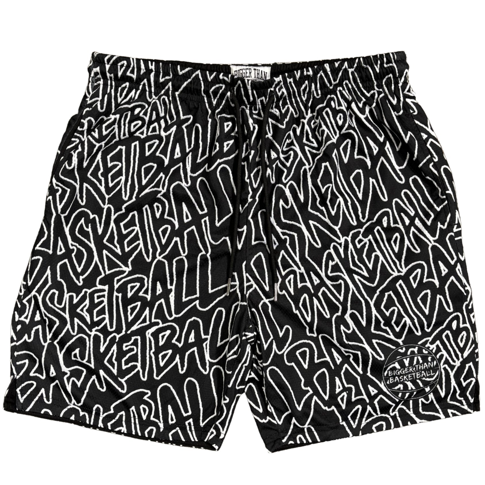"Basketball" Graffiti - Shorts - Black/Black