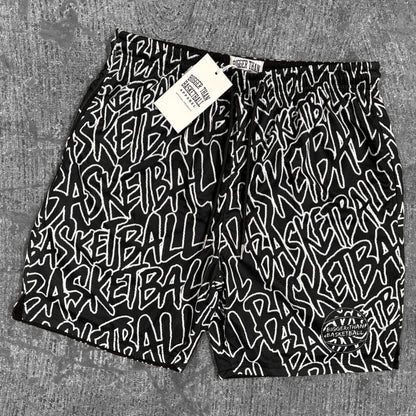 "Basketball" Graffiti - Shorts - Black/Black