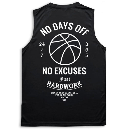 No Days Off - Performance Tank - Black
