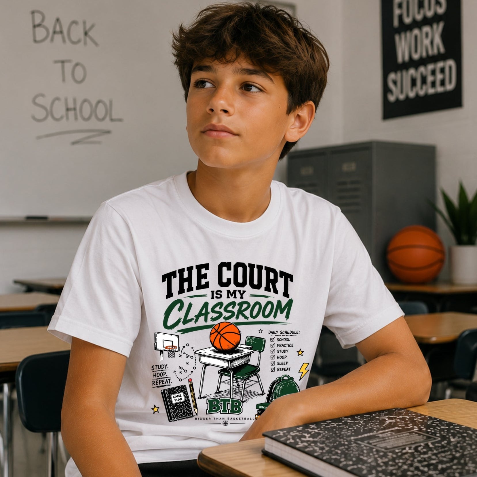 The Court is my Classroom - T-Shirt - White