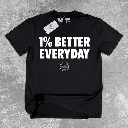 1% Better Everyday - T-Shirt - Black