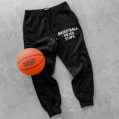 Basketball Never Stops - Joggers - Black