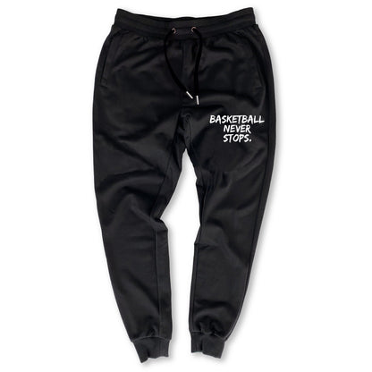 Basketball Never Stops - Joggers - Black