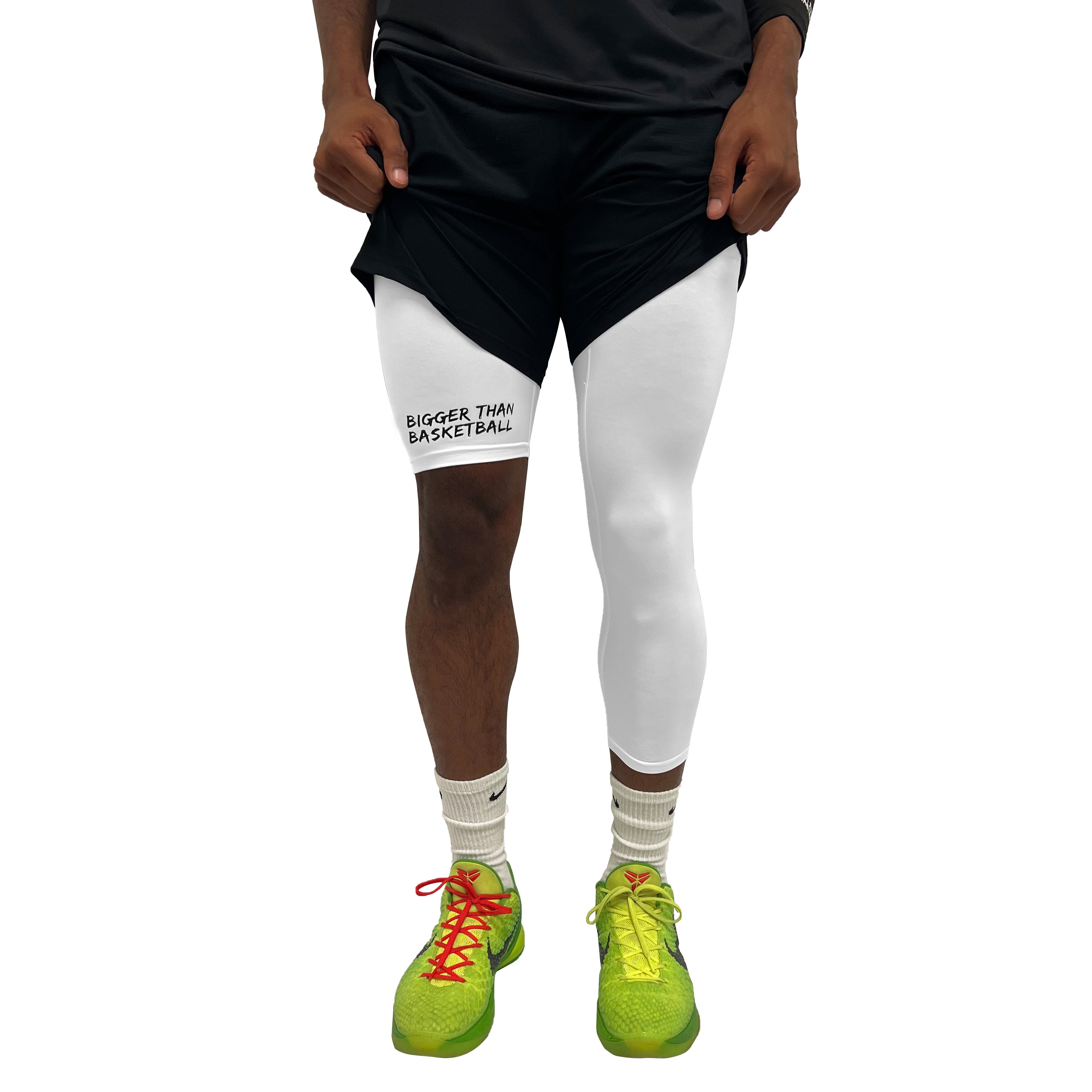 Single-Leg Performance Tights - Left - White