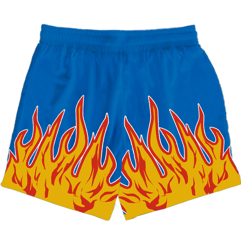 Flame - Shorts - Blue