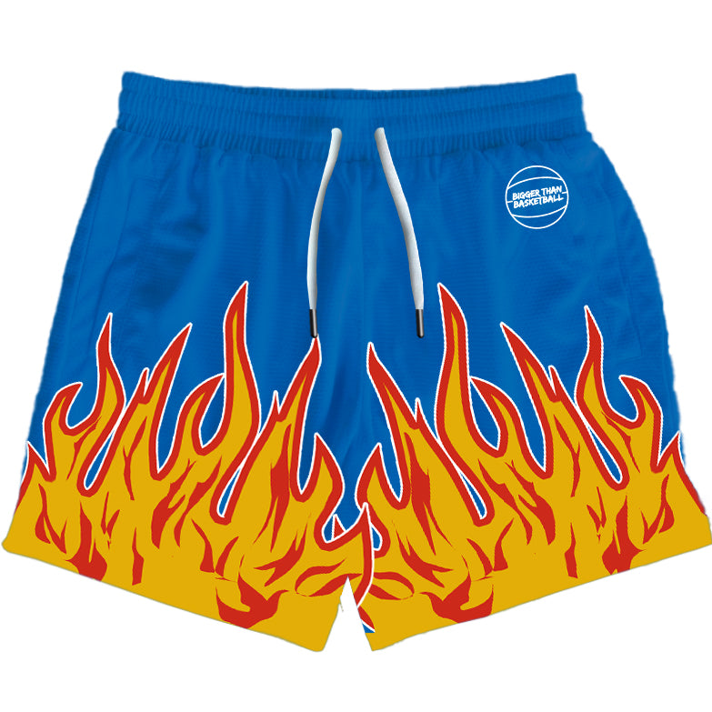 Flame - Shorts - Blue